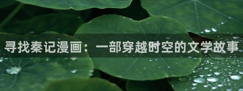 漫蛙manwa安卓下载：寻找秦记漫画：一部穿越时空的文学故事